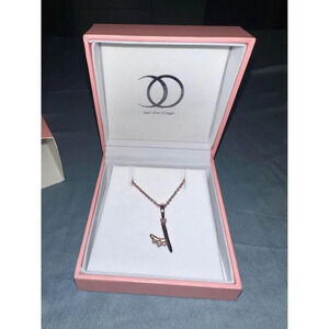 Moon Magic  Moonstone Necklace - Lucky Letter Y  in Rose Gold